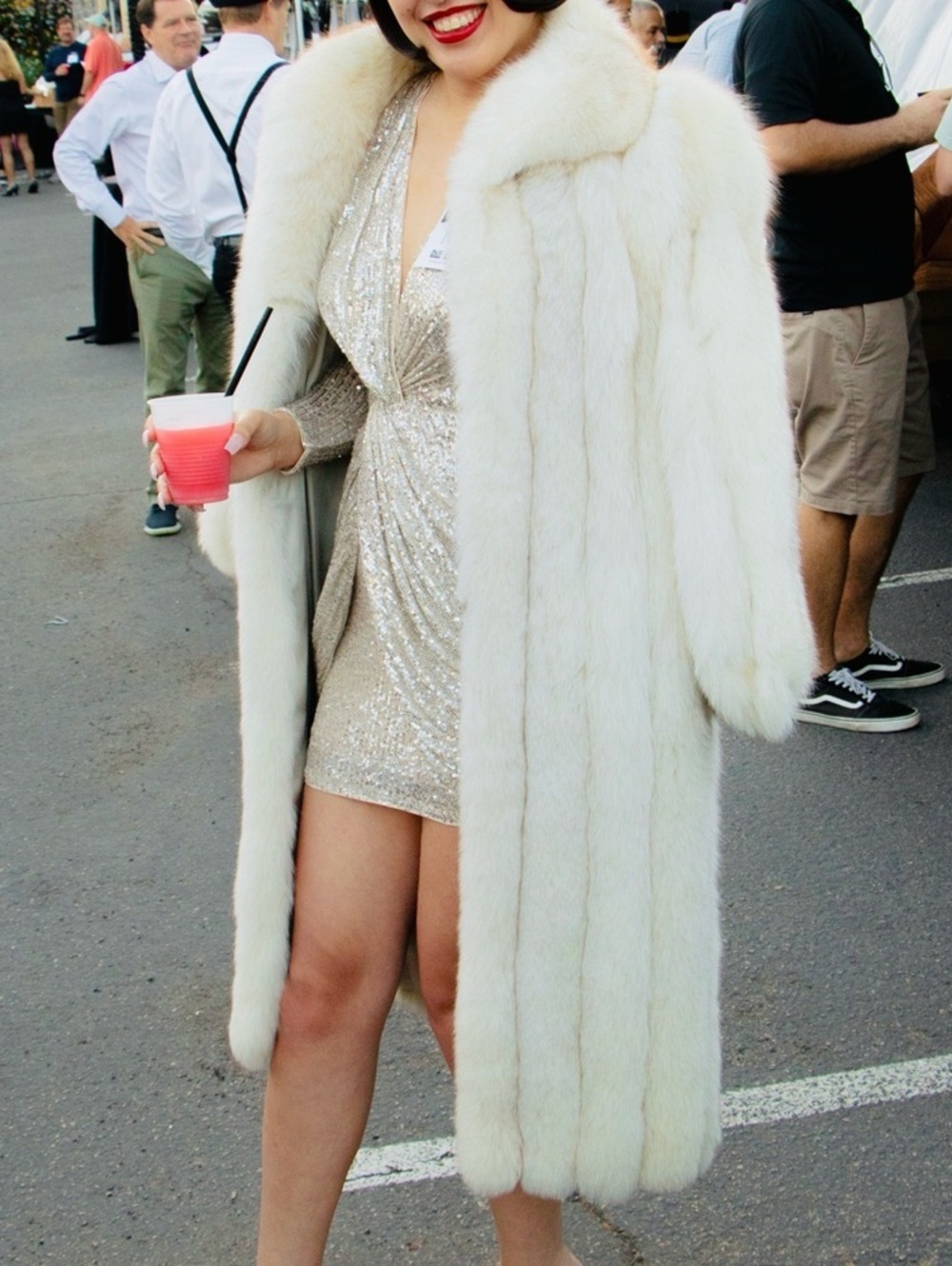 Unbranded Vintage Custom Norwegian Blue Fox Fur Coat